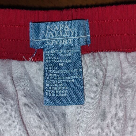 Napa Valley Sport Red track jogger pants  Sz M - Picture 5 of 5